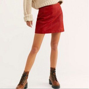 Free People Modern Femme Vegan Suede Mini Skirt